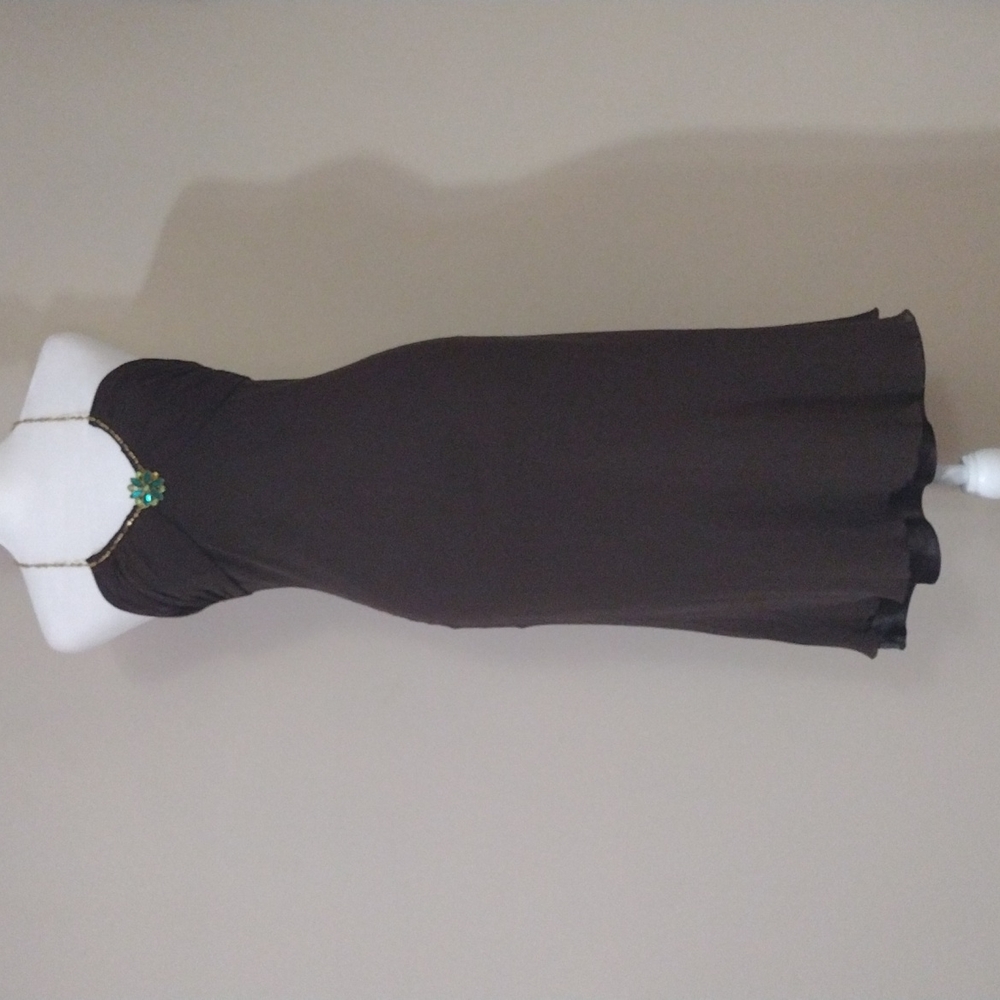 Express Silk Dress W/ Jewels & Gold Accents